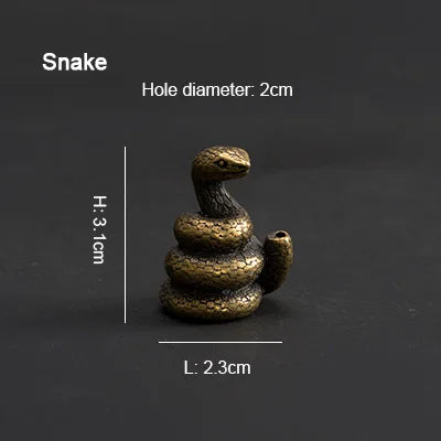 PINNY Metal Chinese Zodiac Incense Holder | Mini 12 Animals Stick Incense Base additional angle