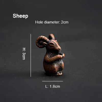 PINNY Metal Chinese Zodiac Incense Holder | Mini 12 Animals Stick Incense Base close-up view