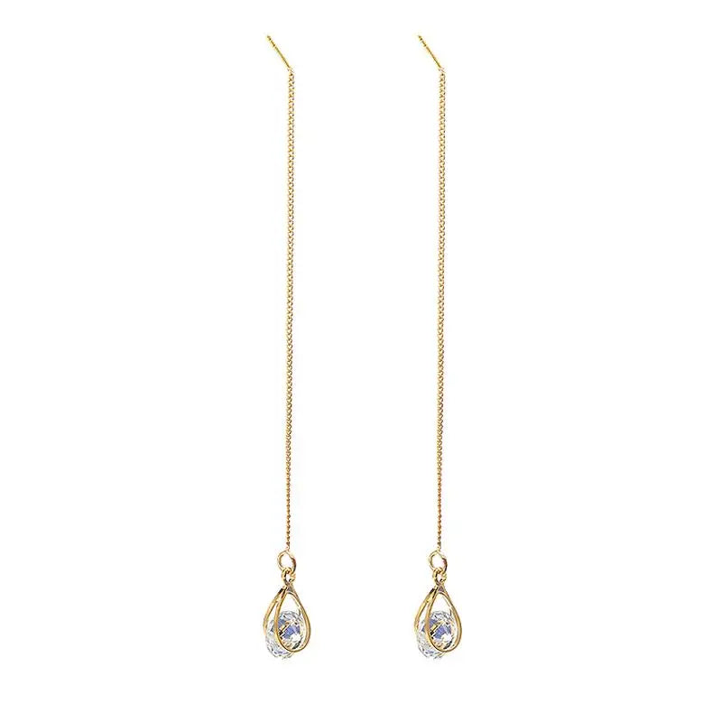 Silver Drop Tassel Earrings | Fashion Jewelry for Women alternate view