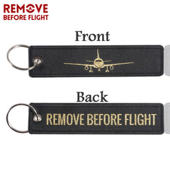 5 PCS Remove Before Flight Woven Keychains | Aviation Gift Luggage Tag Set alternate view
