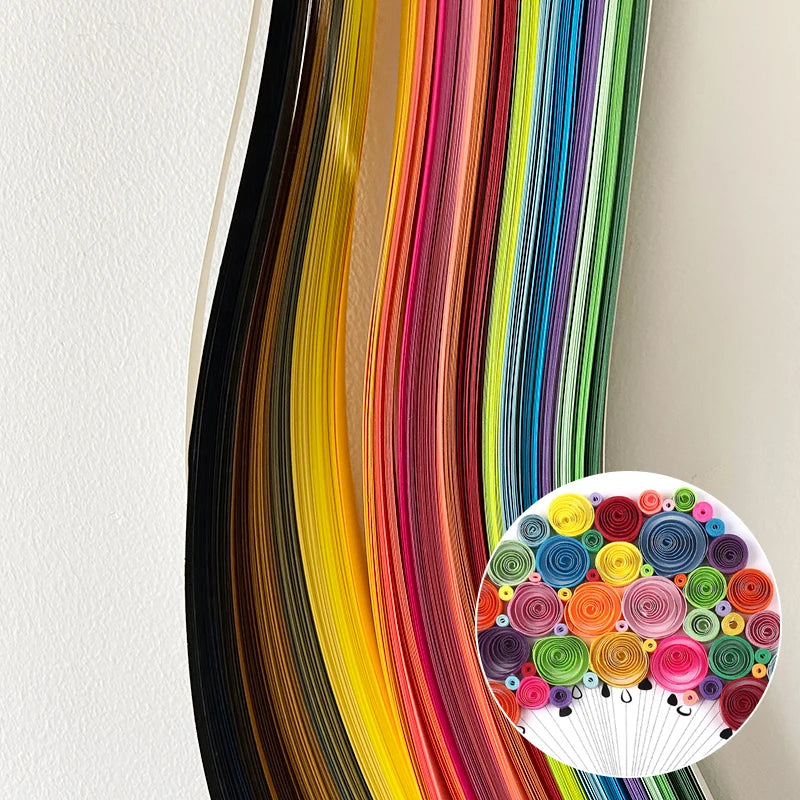 36 Colors 180Pcs Quilling Paper Assorted Mixed Color Origami Paper Width 3/5/7/10mm H alternate view