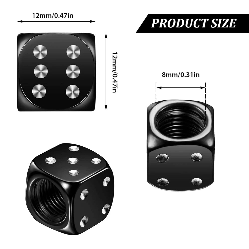 Aluminum Valve Stem Caps Set of 4 Car Bike Motorcycle alternate view