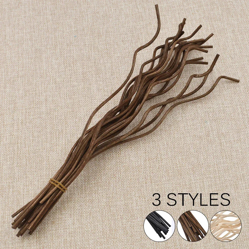 20Pcs Long Wavy Rattan Diffuser Sticks | Natural Reed Refills for Home Fragrance alternate view