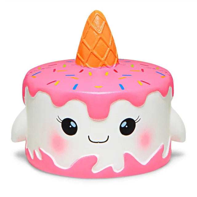 Jumbo Squishy Kawaii Unicorn Horse Cake Deer Animal Panda Squishies | Slow Rising Stre close-up view