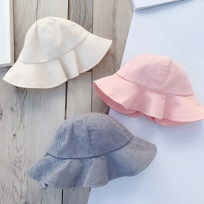 Princess Baby Bucket Hat for Girls | Big Bow Summer Sun Hat lifestyle view