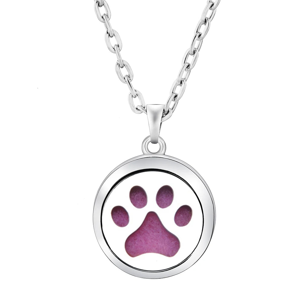 Heart-Shaped Aromatherapy Essential Oil Diffuser Necklace Stainless Steel High Qual additional angle