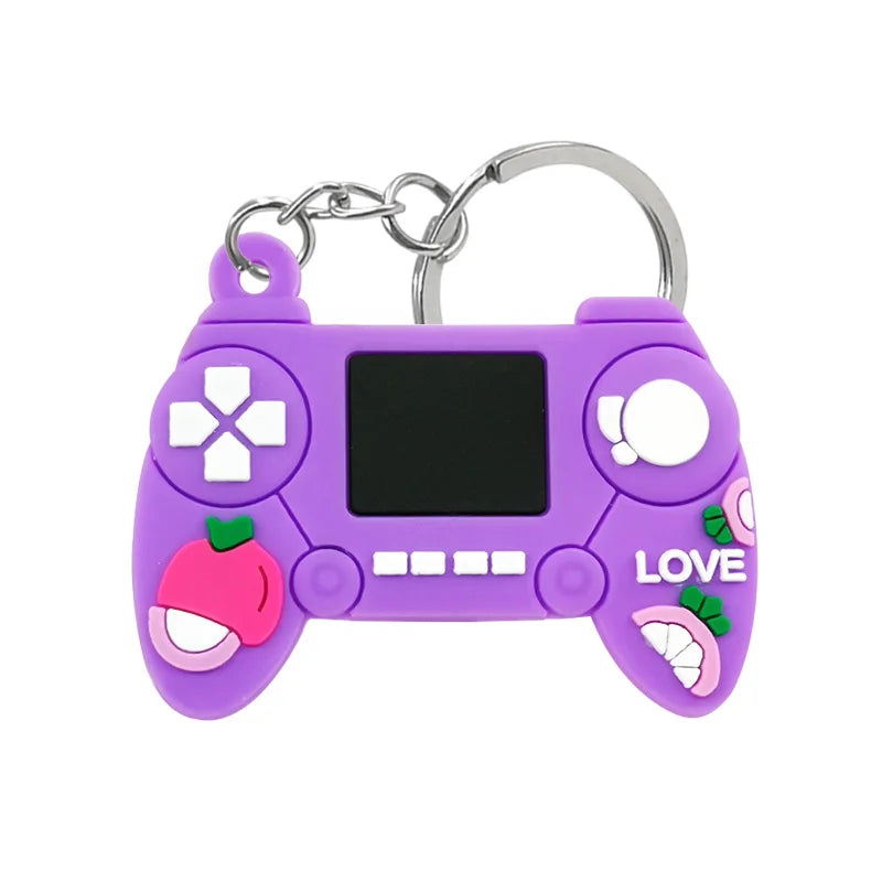 1PCS PVC new style Game Machine Keychain & Keyring Cute Gamepad Joystick Key Chain Key close-up view