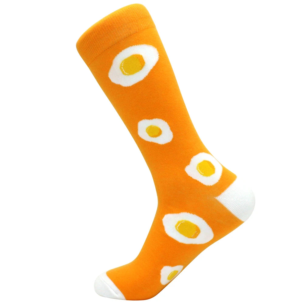 Sock Combed Cotton Funny Men's Big Size Crew Harajuku Hip Hop Thick Long Socks close-up view