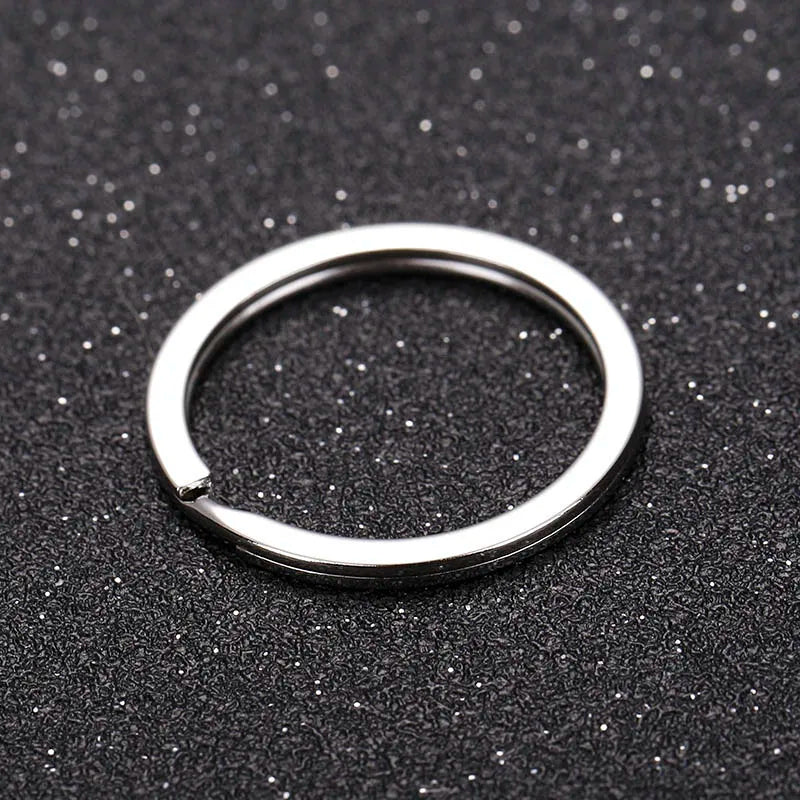 20pcs Metal Split Jump Rings Metal Hooks for DIY Keychain Pendant Making Accessory close-up view