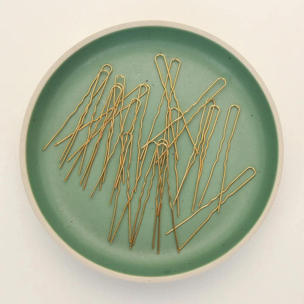 5/7cm 20Pcs U Shaped Hairpin Hair Clips Bobby Pins Metal Barrette Women Modeling Tools close-up view
