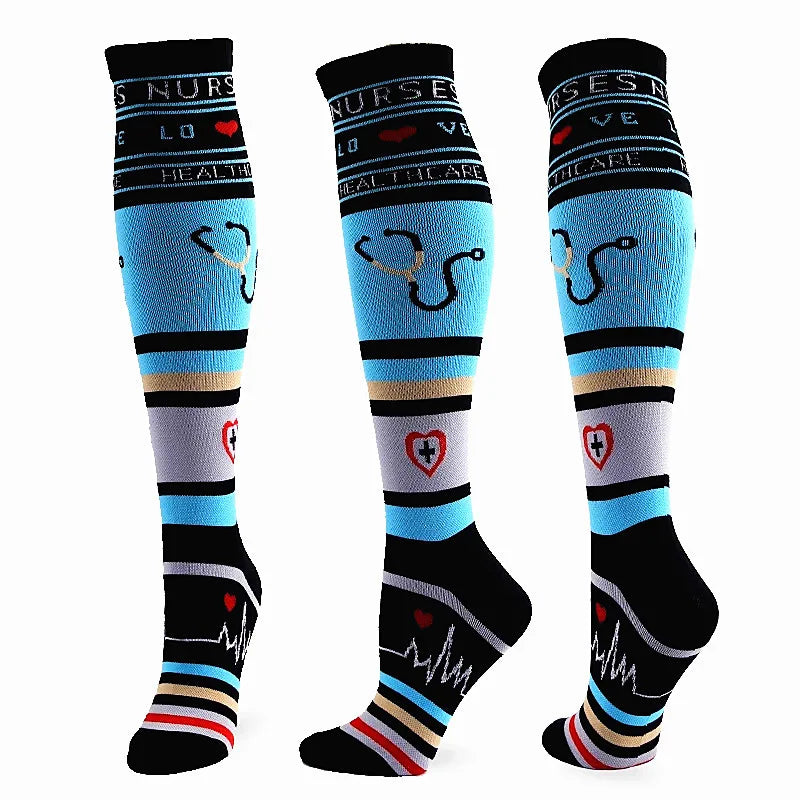 58 Styles Compression Socks Women Medical Nursing Stockings 20-30mmHg Edema Diabetes Varicose Veins Running Compression Socks