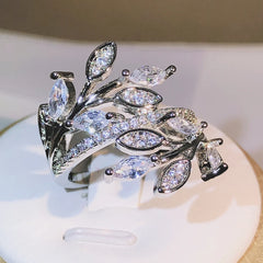 925 Silver Handmade Eternity Promise Crystal Ring AAA Cz Zircon Engagement Wedding Ba alternate view