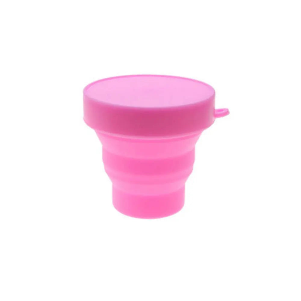 Silicone world Folding Cups 150ml Food Grade Water Cup Travel Silicone Retractable Col close-up view