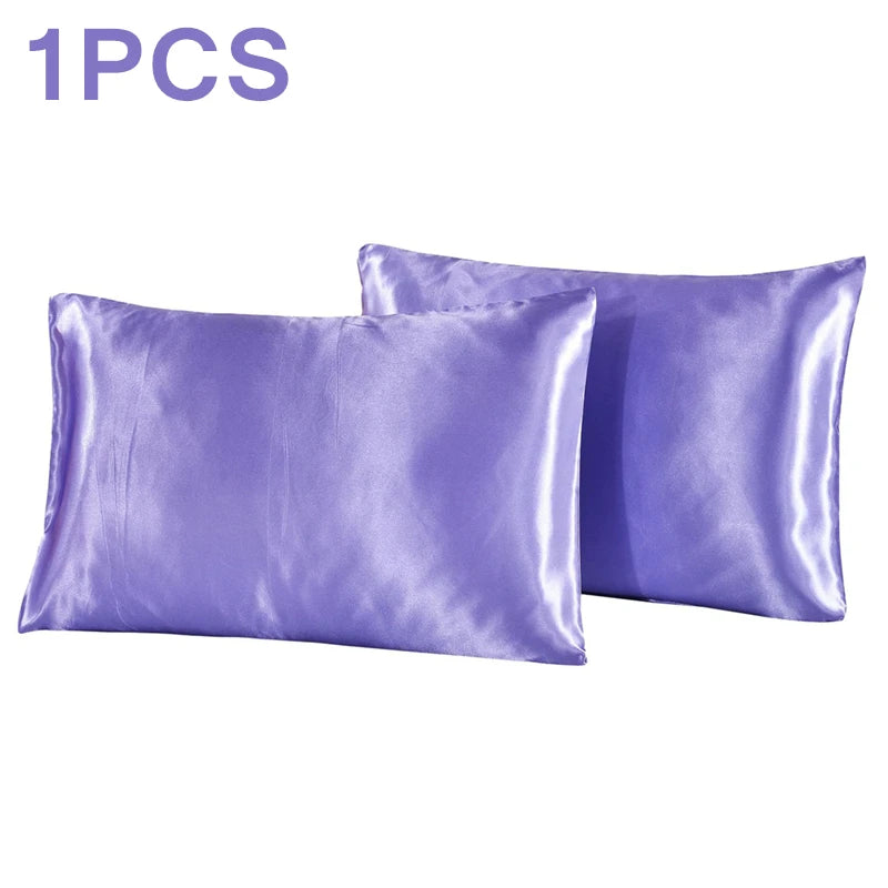 1Pc Queen Satin Silk Pillowcase | Silky Smooth Cooling Bed Pillow Cover for Hair and alternate view