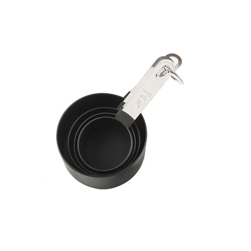4pcs Kitchen Tools Measuring Spoons cups Set steel handleTeaspoon Coffee Sugar Scoop Cak detail view