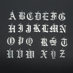 316 Stainless Steel Old English Letter Charms | DIY Alphabet Jewelry Findings for Bracelets and Neck