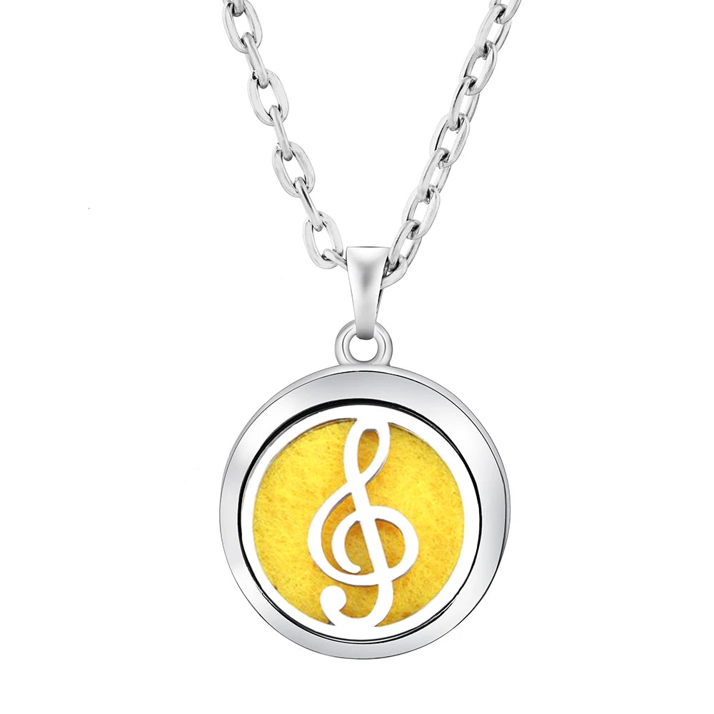 Heart-Shaped Aromatherapy Essential Oil Diffuser Necklace Stainless Steel High Qualit lifestyle view
