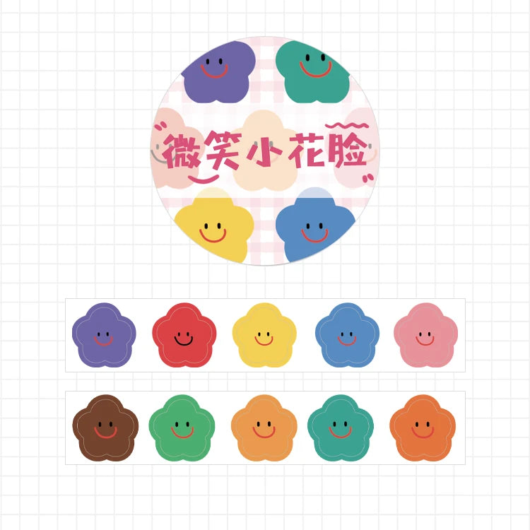 Kawaii Cartoon Washi Tape Stickers | 100pcs Roll Decorative Adhesive Masking Tape for lifestyle view