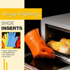 Silicone Oven Mitt | Heat Resistant Gloves with Full Finger and Wrist Protection detail view