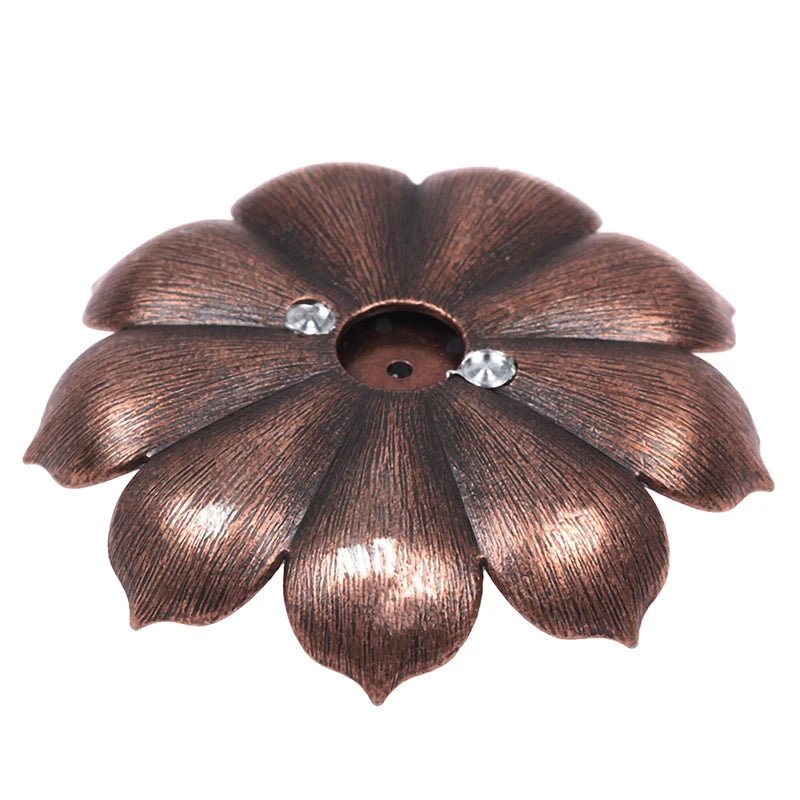 Aluminium Alloy Incense Burner Plate | Lotus Incense Stick Holder close-up view