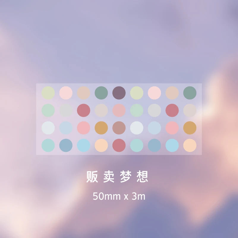 Color Dot Washi Tape Set | Decorative Masking Tape for DIY Scrapbooking detail view