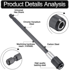 1/4 Inch Hex Shank Quick Release Screwdriver Bit Holder Extension Bar | 60mm 100mm 15 alternate view