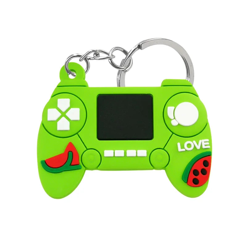 1PCS PVC new style Game Machine Keychain & Keyring Cute Gamepad Joystick Key Chain additional angle