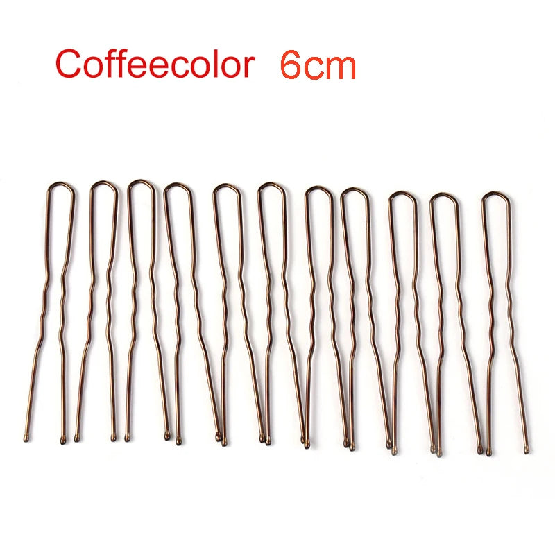 5/7cm 20Pcs U Shaped Hairpin Hair Clips Bobby Pins Metal Barrette Women Modeling Tools B detail view