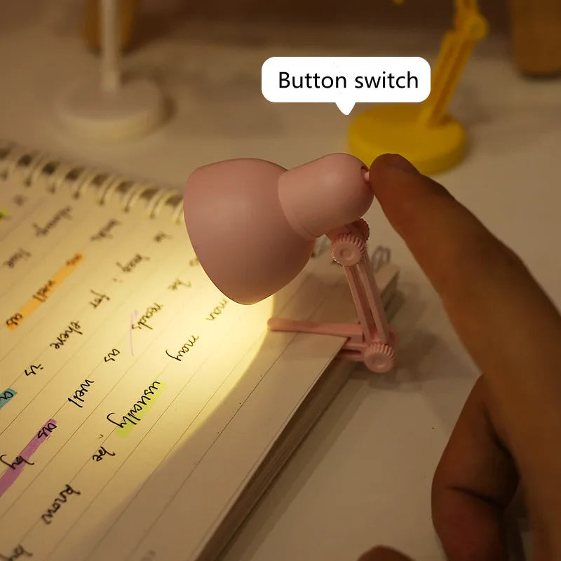 LED Mini Desk Lamp Foldable Magnetic Night Light | Clip-On Eye Protection Bedside Lam lifestyle view