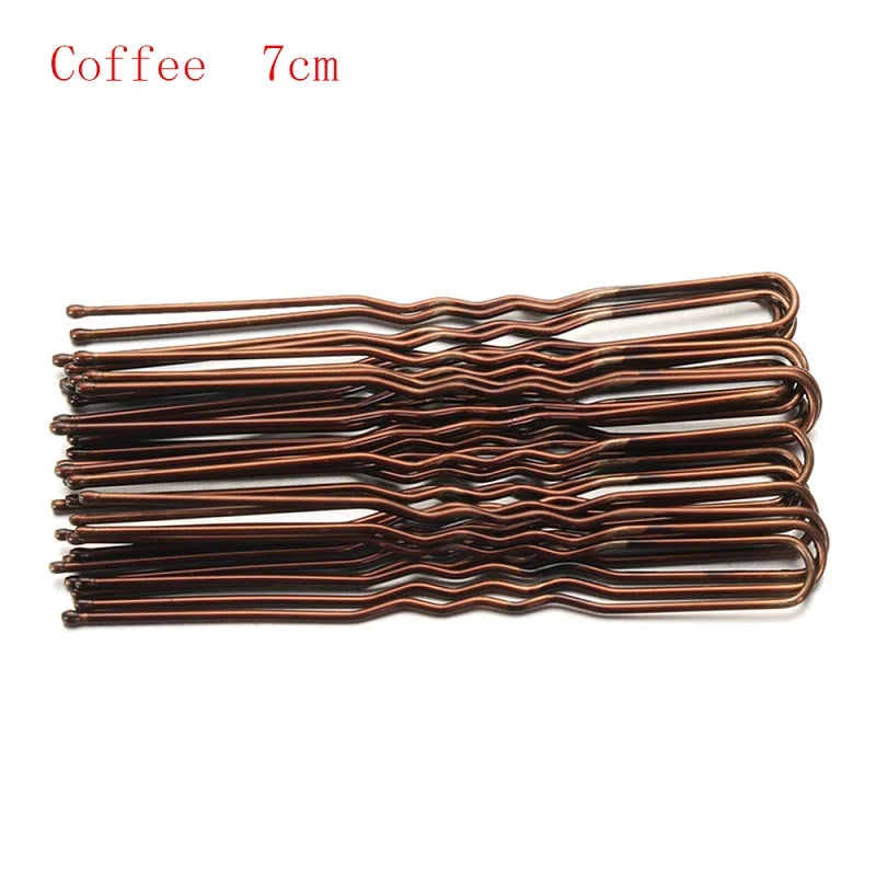5/7cm 20Pcs U Shaped Hairpin Hair Clips Bobby Pins Metal Barrette Women Modeling Tool alternate view