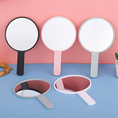 Handheld Portable Round Makeup Mirror | Compact Vanity Mirror for Travel