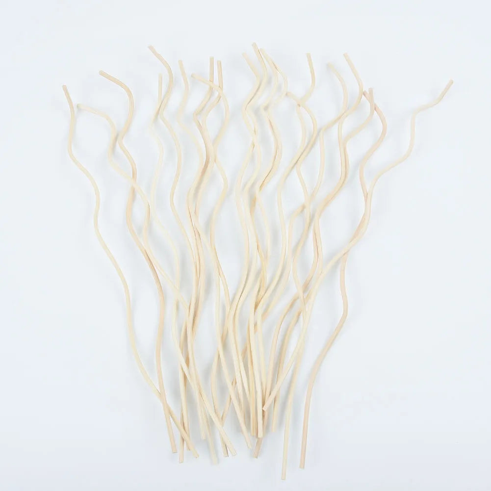 20Pcs Long Wavy Rattan Diffuser Sticks | Natural Reed Refills for Home Fragrance additional angle