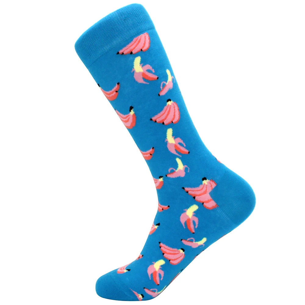 Sock Combed Cotton Funny Men's Big Size Crew Harajuku Hip Hop Thick Long Socks close-up view
