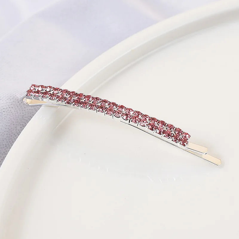 2020 New Elegant Rhinestone Hairpins Women Girls Hair Clips Pin Accessories Hair Ornam close-up view