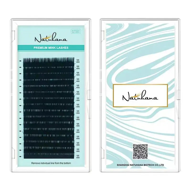 NATUHANA 16 Rows B C D Curl Individual Eyelash Extensions | Handmade Faux Mink Lashes lifestyle view