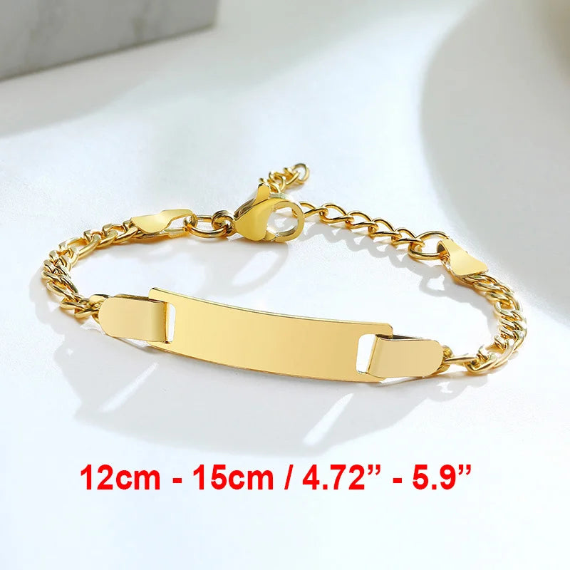 Personalized Baby Bracelet Gift | Custom Stainless Steel Name Bracelet additional angle