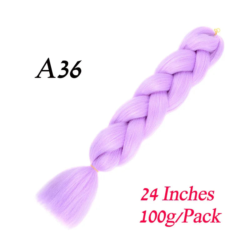 Lihui Pre Stretched Jumbo Braid Hair Extensions 24 inch | Kanekalon Synthetic Hair for A detail view