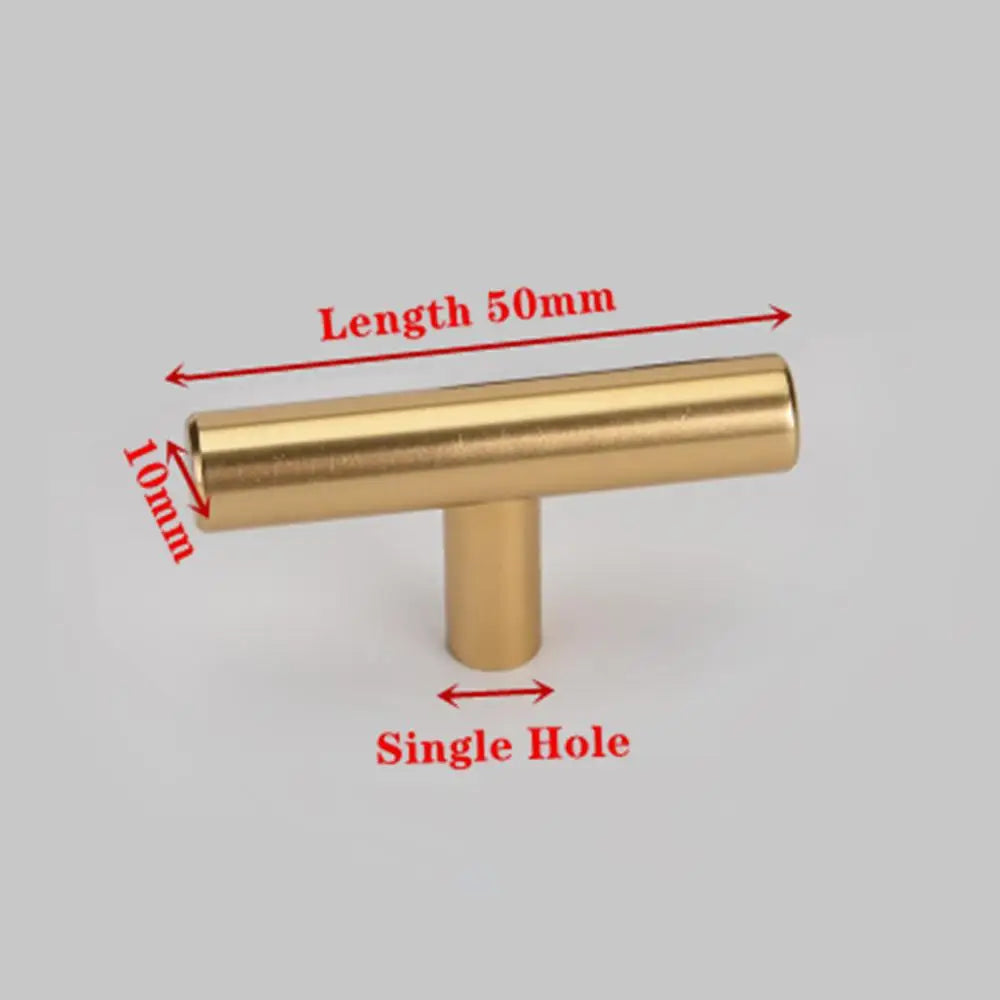 Modern Gold Brushed Straight Cupboard Handles Knobs alternate view