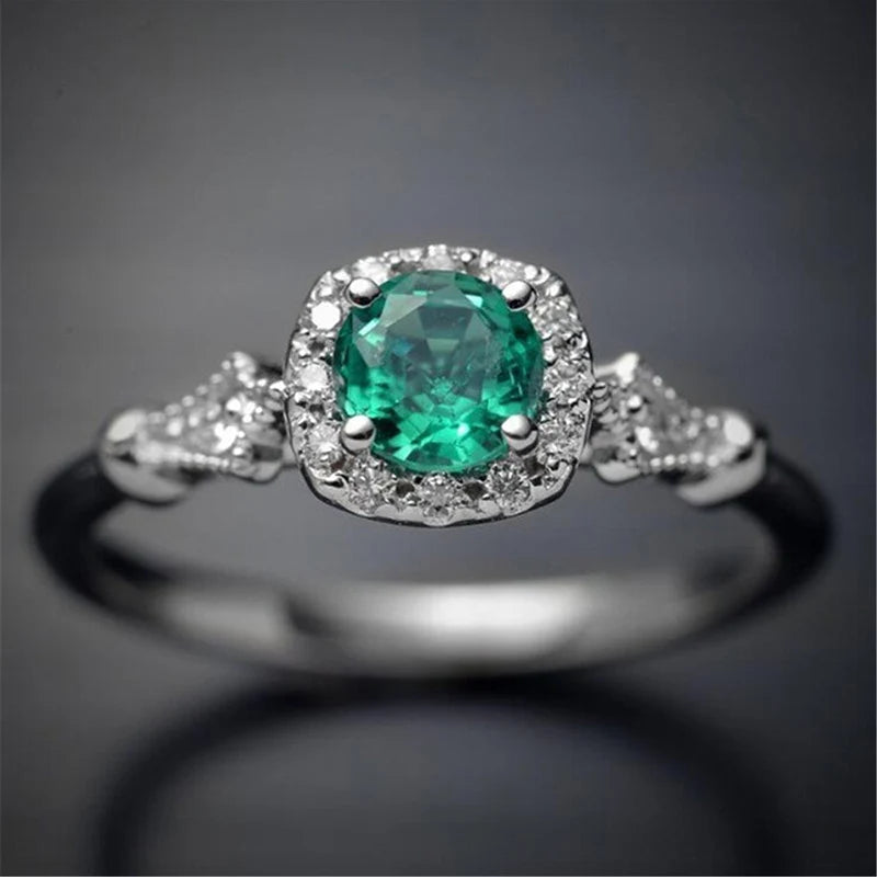 Romantic Vow Sincere Commitment Engagement Rings Exquisite White Drill Fashion Rings Women Wedding Trendy Jewelry Best Gifts