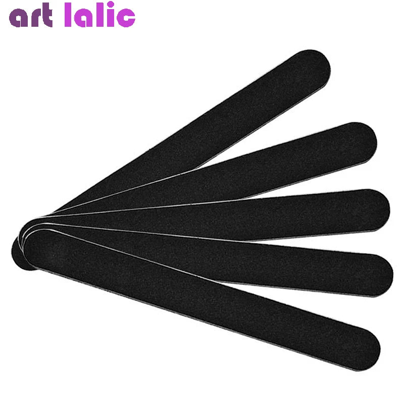 5Pcs Emery Board Nail Files, Straight Sandpaper Files for Nail Art DIY Manicure alternate view