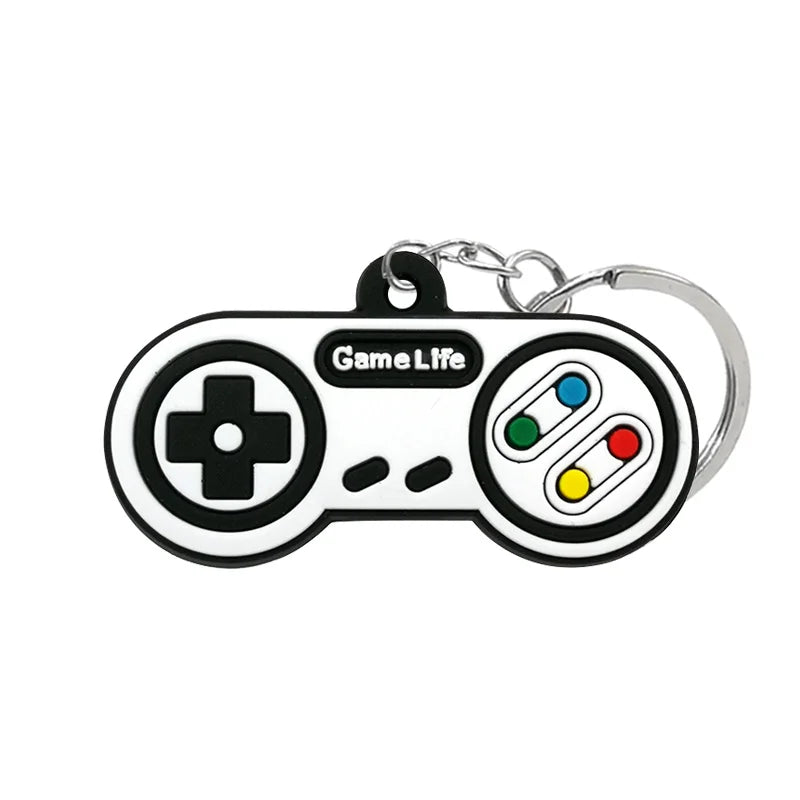 1PCS PVC new style Game Machine Keychain & Keyring Cute Gamepad Joystick Key Chain additional angle