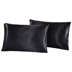 1Pc Queen Satin Silk Pillowcase | Silky Smooth Cooling Bed Pillow Cover for Hair and S close-up view