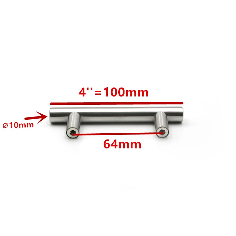 Modern Gold Brushed Straight Cupboard Handles Knobs detail view