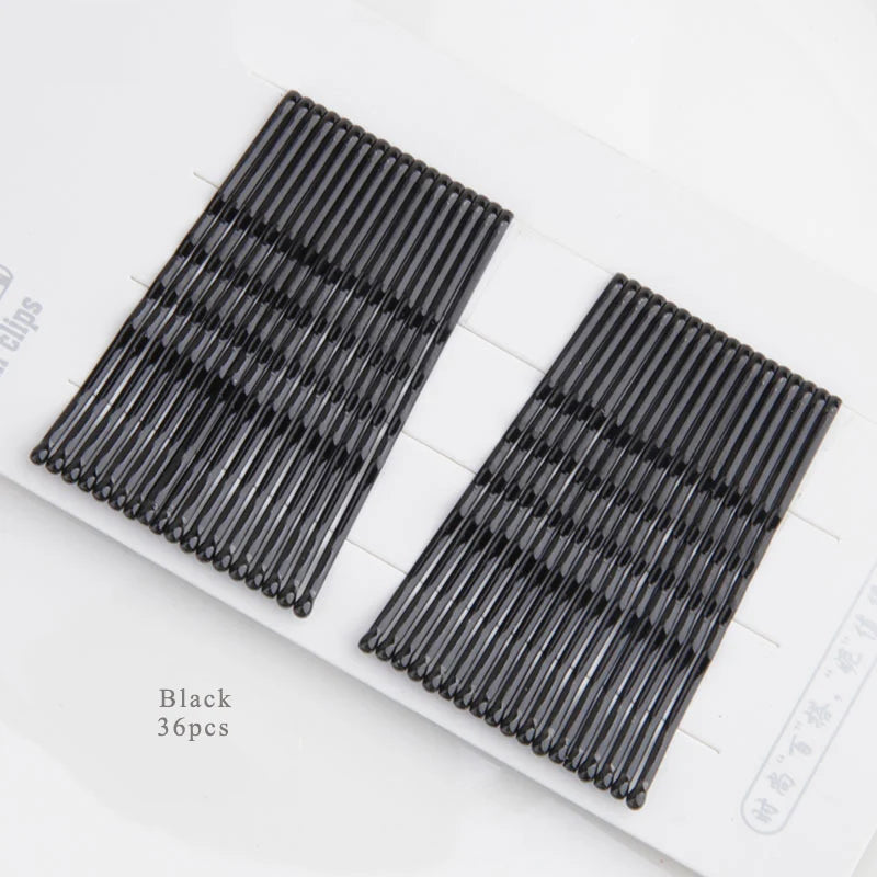 SWINATE Fashion Women Basic Waved U Shape Hairpins Gold Black Brown Bobby Pins Salo additional angle