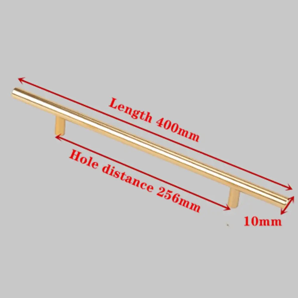 Modern Gold Brushed Straight Cupboard Handles Knobs alternate view