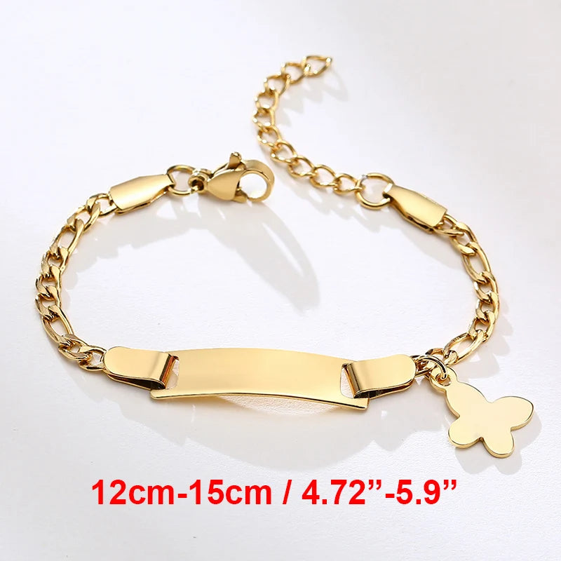 Personalized Baby Bracelet Gift | Custom Stainless Steel Name Bracelet alternate view