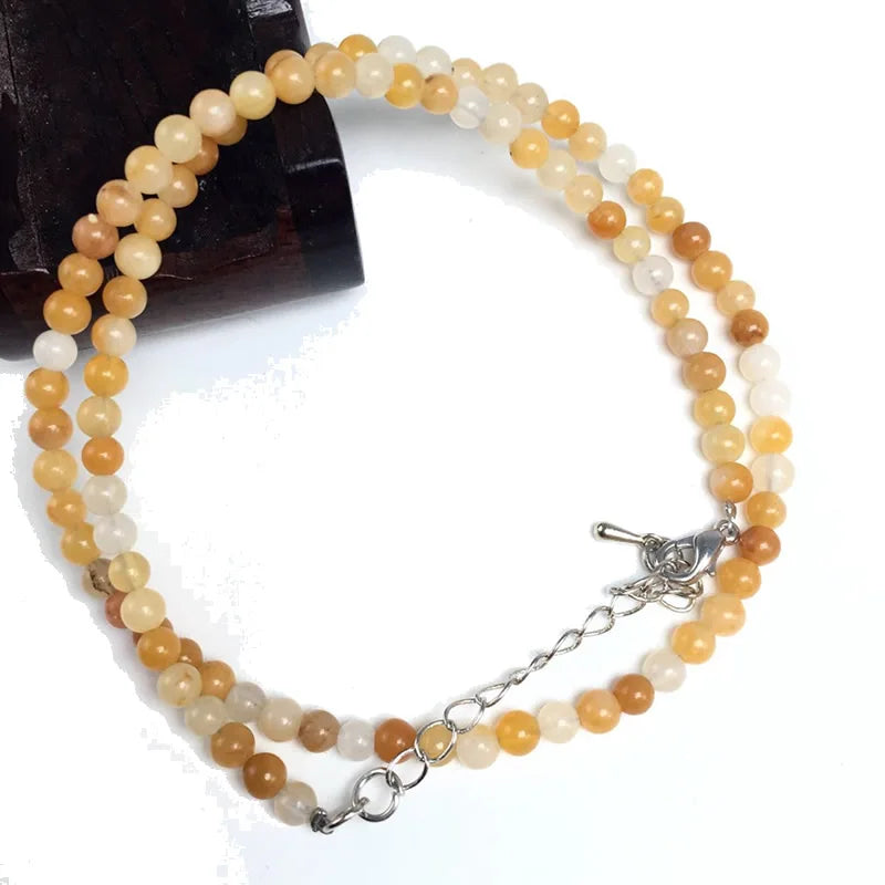 4mm Natural Stone Beaded Necklace and Bracelet Set | Tiger Eye Tourmaline Amazonite A lifestyle view