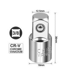 Ratchet Wrench Socket Adapter Set 1/2 to 3/8 to 1/4 | Drive Size Converter detail view