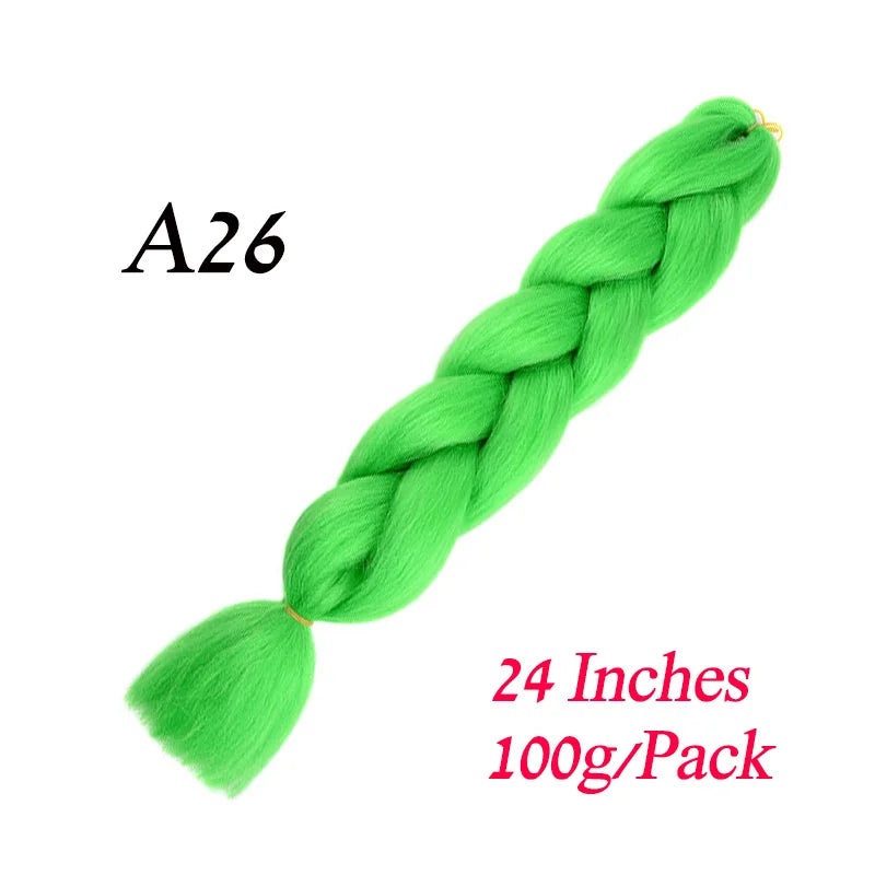 Lihui Pre Stretched Jumbo Braid Hair Extensions 24 inch | Kanekalon Synthetic Hair for African Braids