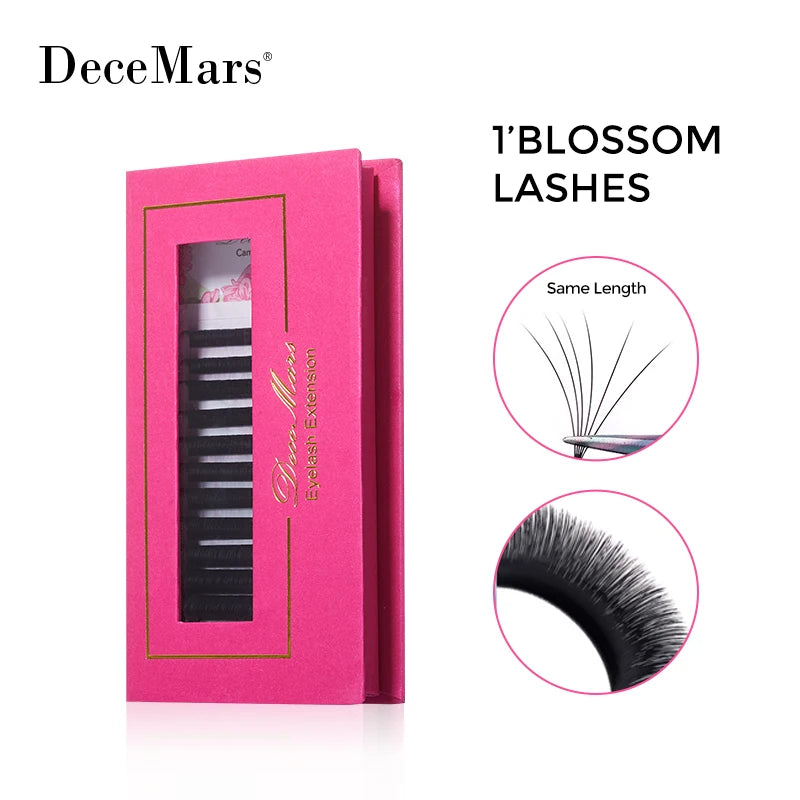 DeceMars 1'S Blossom Auto-Flowering Eyelash Extensions | Salon-Grade Lash